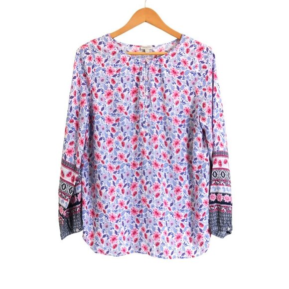 NWOT Talbots Boho Floral Tunic Top Size L - Picture 1 of 5